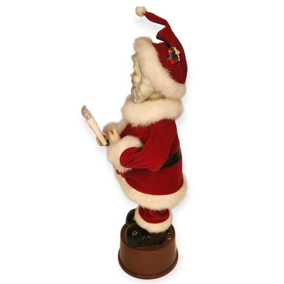 Vintage Musical & Light Up Candle Porcelain Christmas Santa Made Taiwan Decor - Picture 5 of 11
